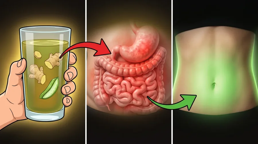 Aloe and ginger infusion: a gentle drink for gut, cholesterol, and weight